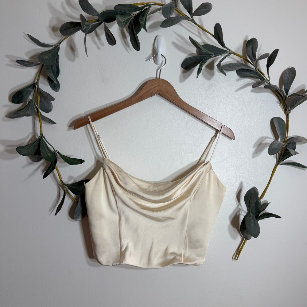 Zara Satin Effect Crop Top